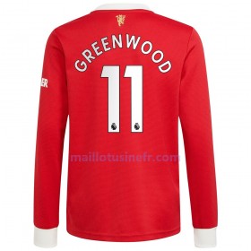 Maillot de Foot Manchester United Mason Greenwood 11 Domicile 2021-22 Manches Longues